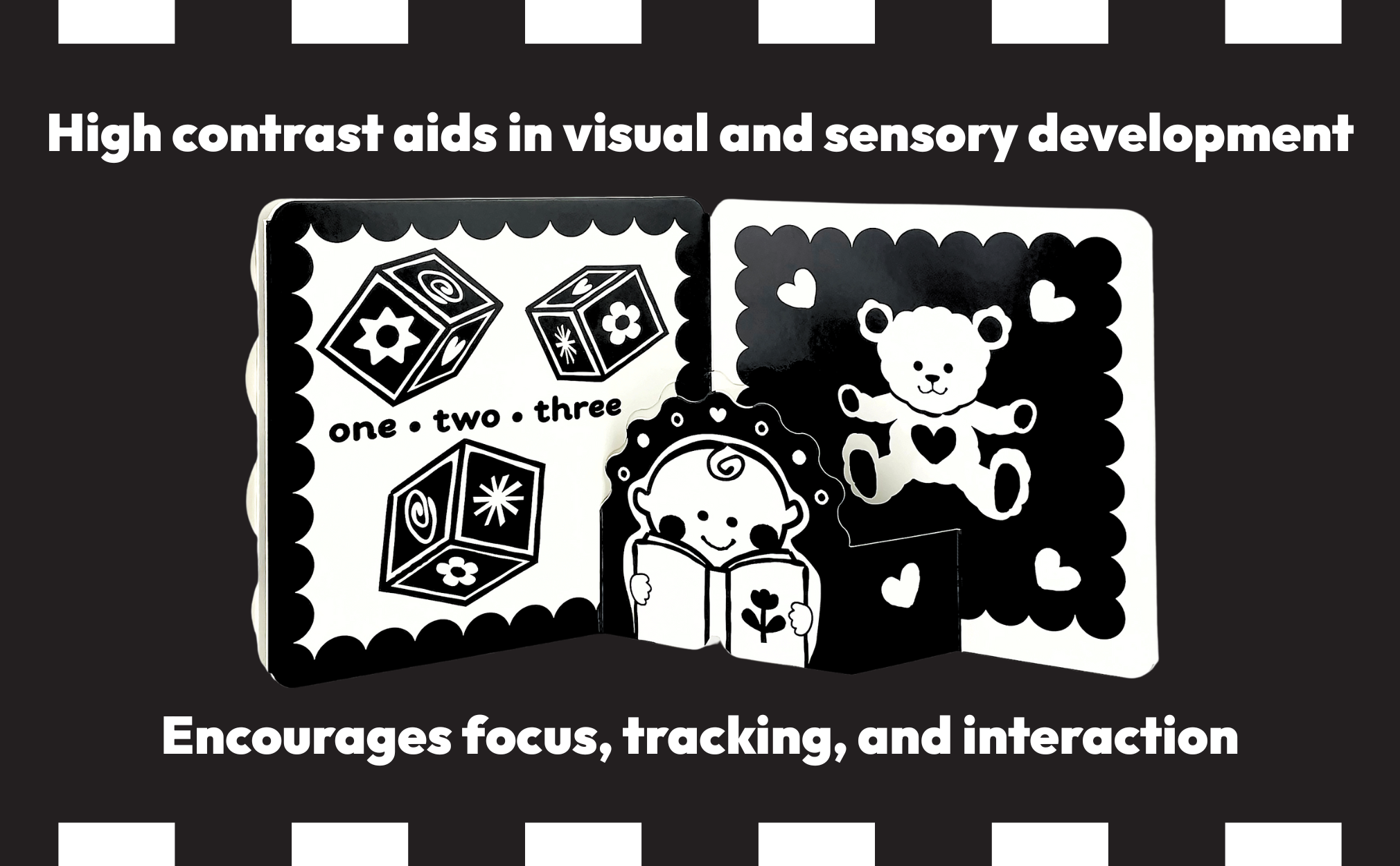 Cottage Door Press - Wholesale Baby & Toddler Book (0-2) - Look, Look, Baby! Playtime High Contrast Black & White Book2