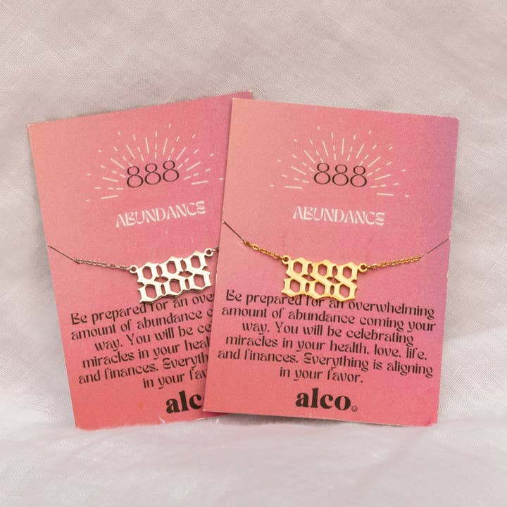 Angel Number Necklace Silver for wholesale by ALCO Jewelry