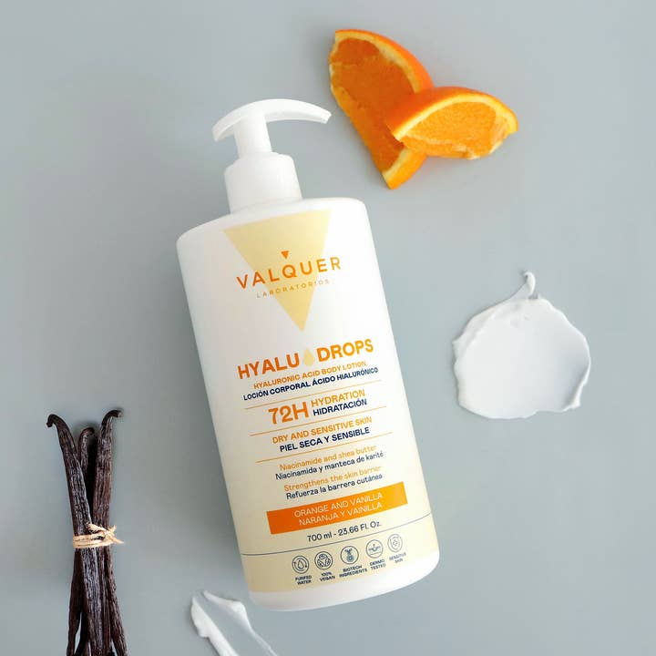 Valquer Laboratorios - Wholesale Body Cream/Lotion - Hyaludrops Orange and Vanilla Body Lotion 72 h 700 ml3