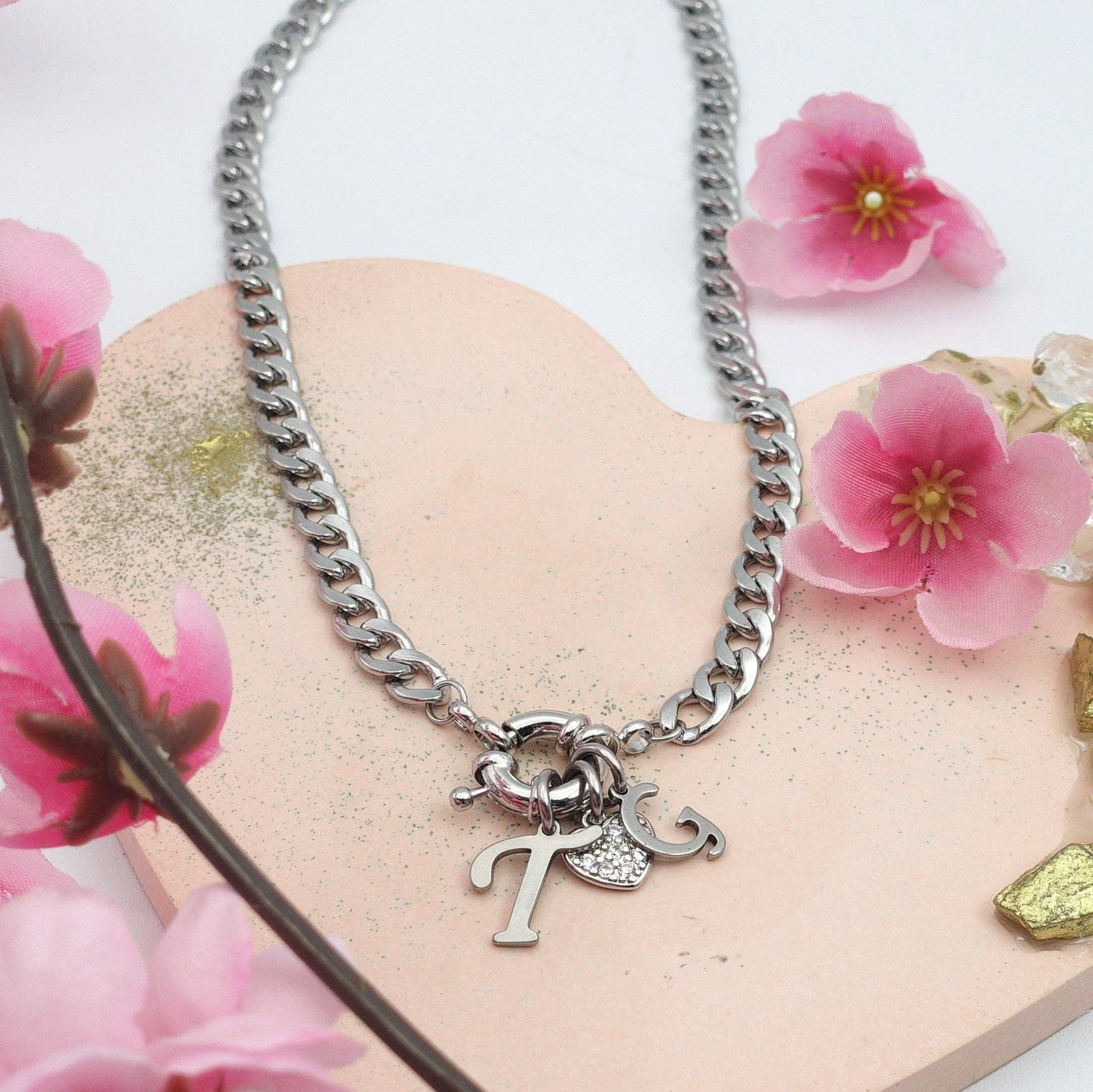 Daemon srls – wholesale Pendant/charm necklace – MY INITIALS ~ Collana Personalizzata Con le tue iniziali in Acciaio Inossidabile0