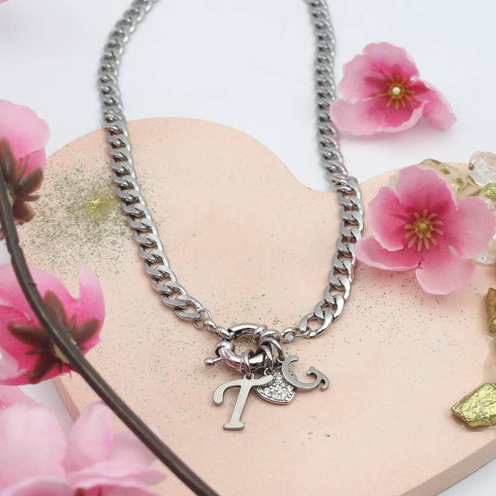 Daemon srls - Wholesale Pendant/Charm Necklace - MY INITIALS ~ Collana Personalizzata Con le tue iniziali in Acciaio Inossidabile