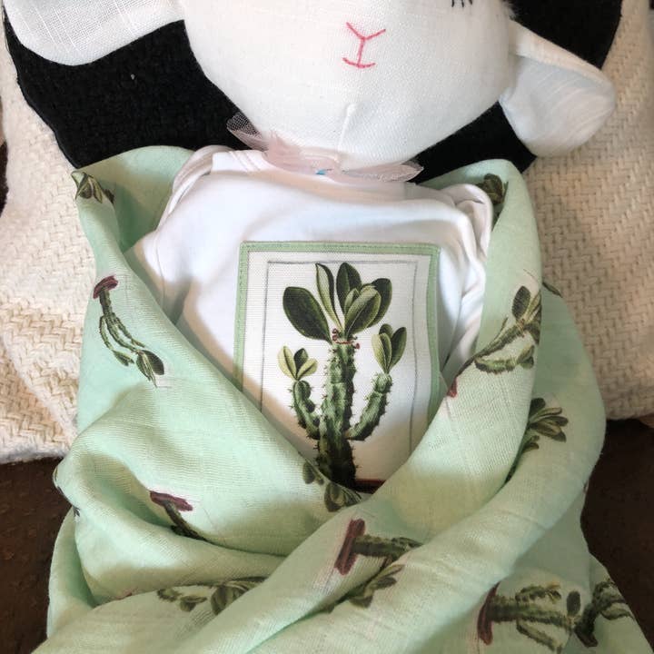 Cactus Swaddle Blanket for wholesale by Mandala Baby