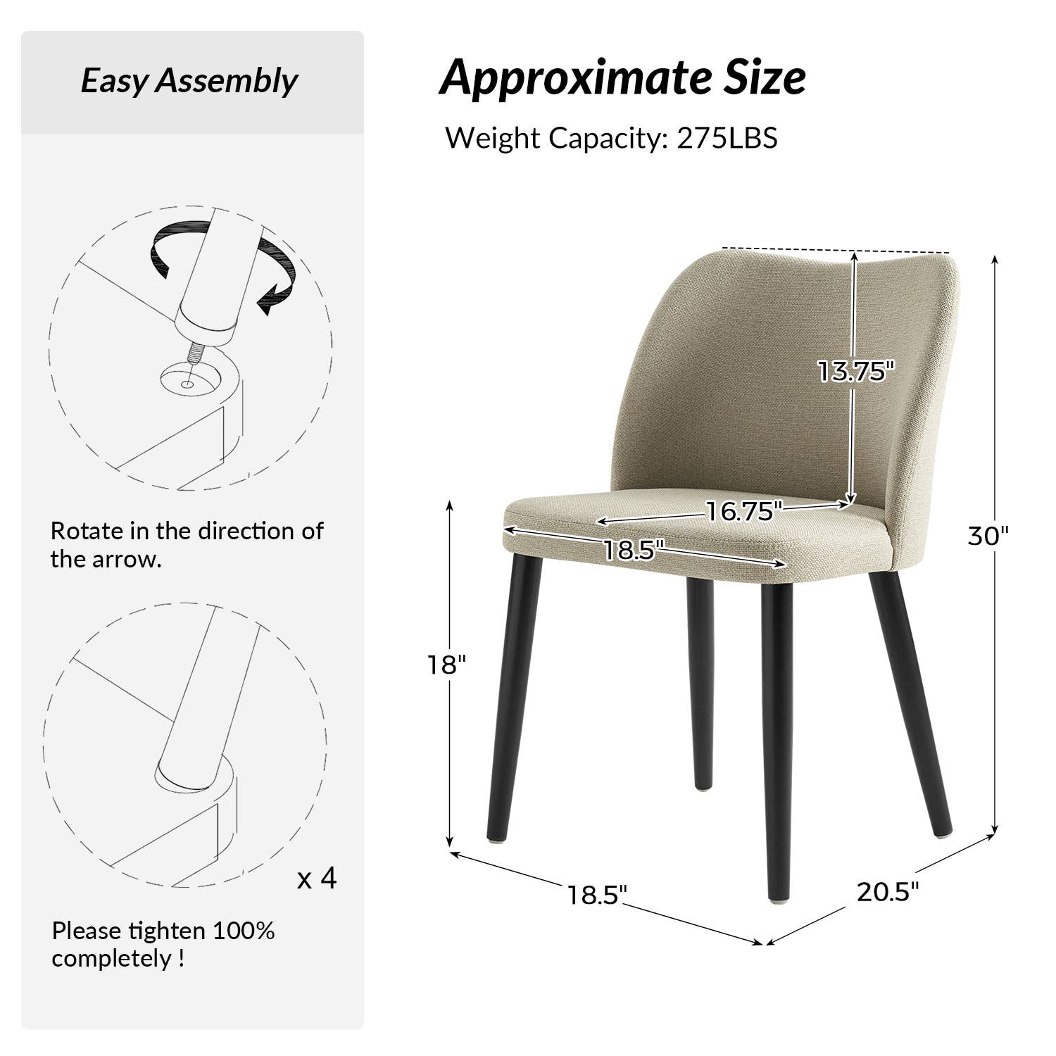 Karat Home - Wholesale Chair - Seren Dining Chair,Set Of 24