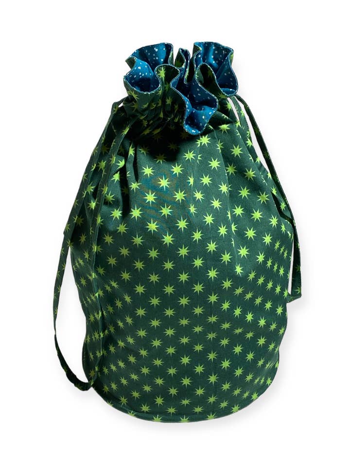 Medium Reusable Fabric Gift Bag | Stars and Snow for wholesale by Shiki Wrap