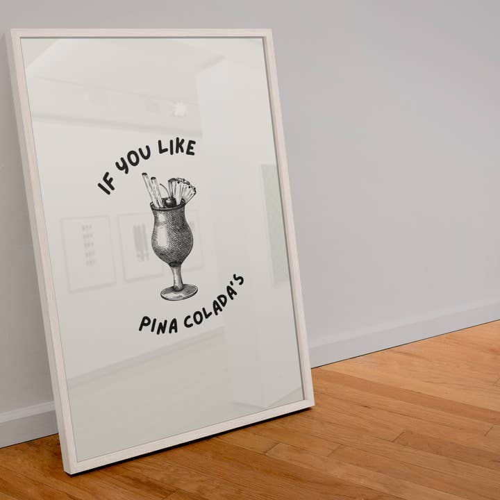 If you like pina coladas print for wholesale by Blue Iris Designs Co