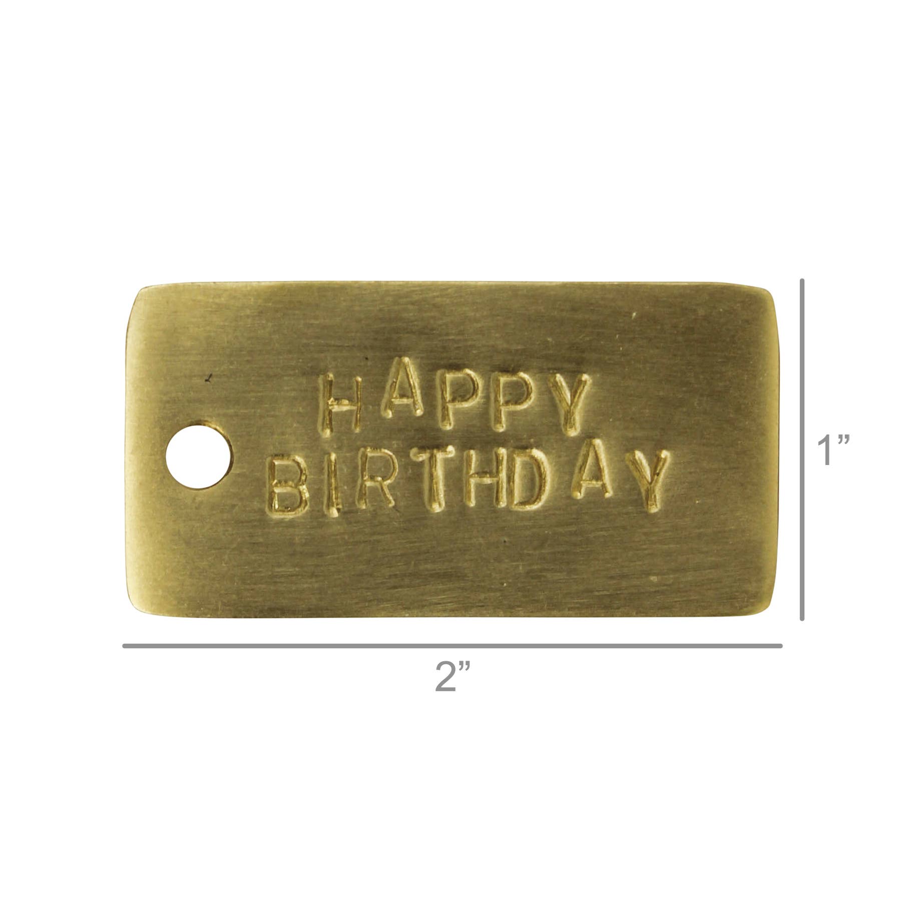 HomArt - Wholesale Gift Tag - Brass Tag - Happy Birthday1