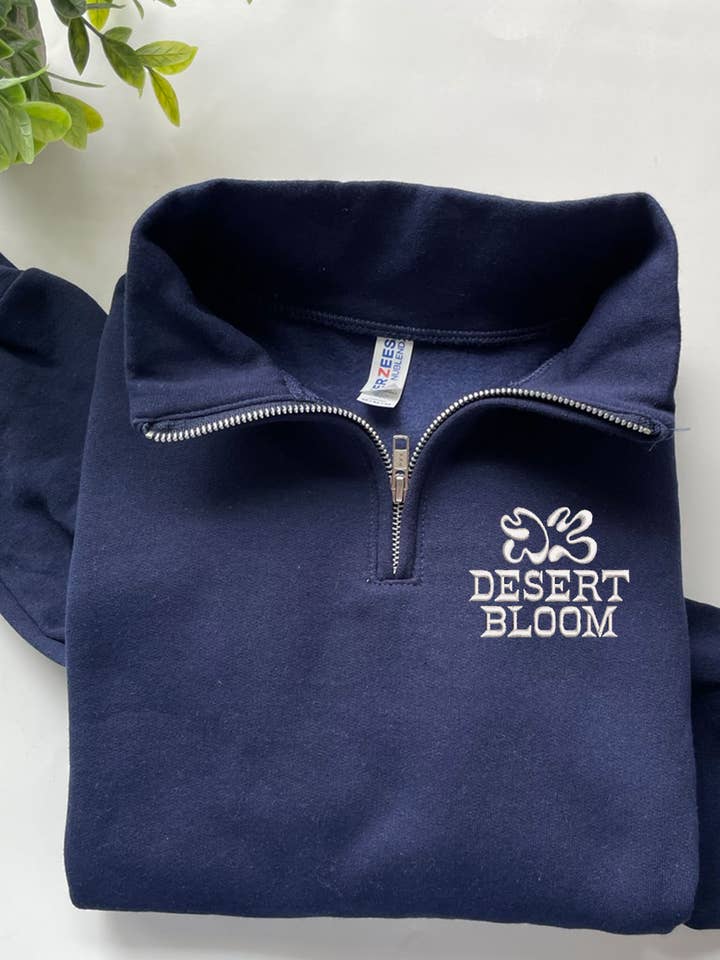 One Nine - Wholesale Sweatshirt - Unisex - Embroidery Custom Text/Logo Chest/Sleeve 1/4 Zip Sweatshirts