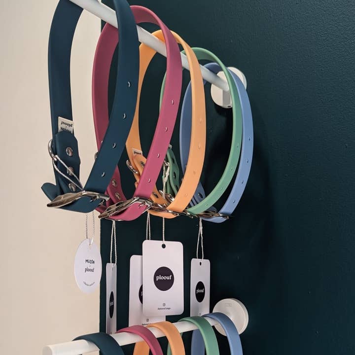 Ploouf Dogs - Wholesale Halsband - Hond - Hondenhalsband Frambozenroze „soft touch” hondenhalsband1