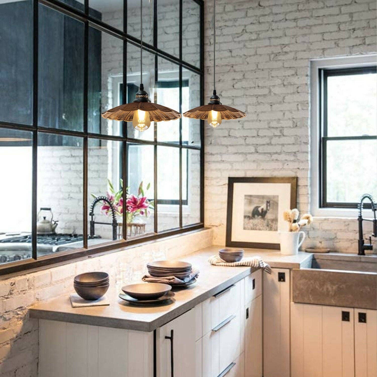 Ledsone - Wholesale Chandelier/Hanging Light - Wavy Shade Retro Style Metal Vintage Ceiling Pendant Lamp Light Modern Lighting Industrial Design~141114