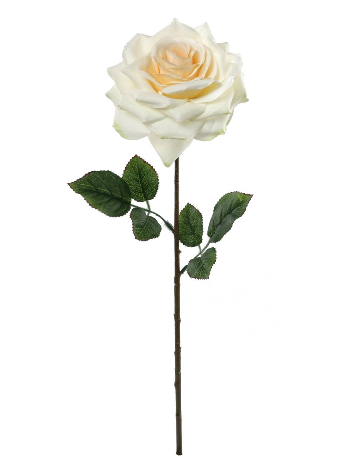 Larksilk - Wholesale Artificial Flowers - 20" Open Rose - Champagne 6" Diameter Faux