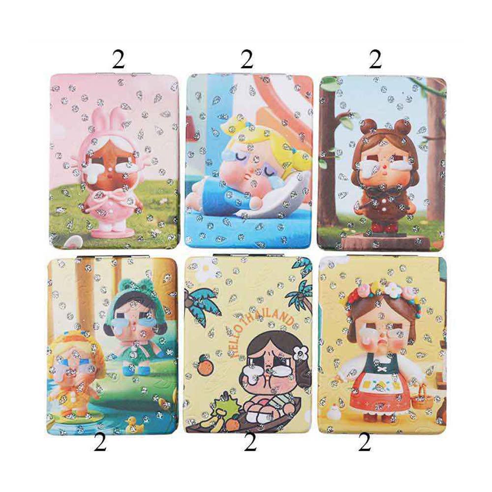 Sensibling Corp. - Wholesale Zakspiegeltje - 12ST - Glanzende Schattige Huilbaby Gedrukte Cosmeticaspiegels1