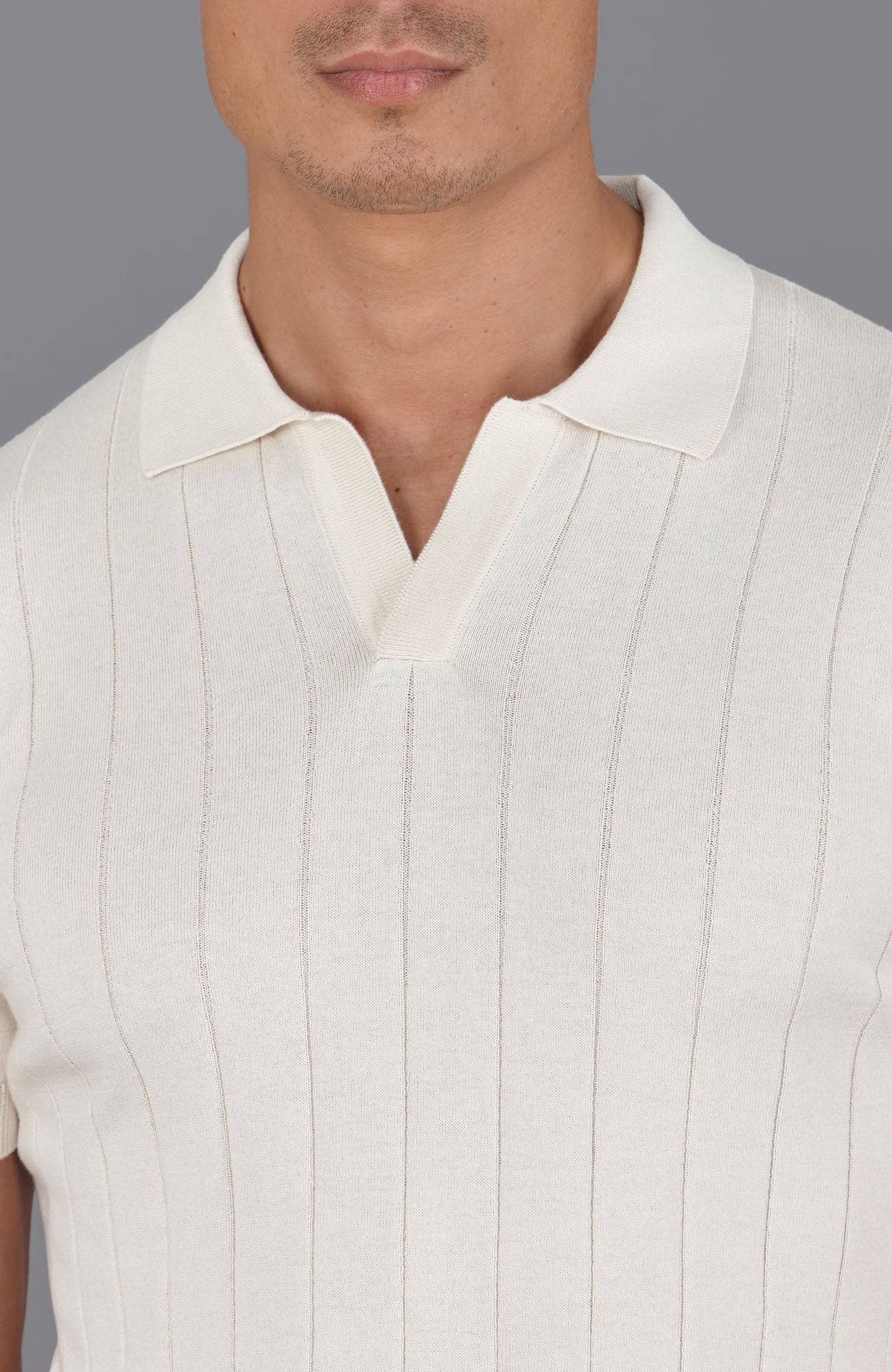 Paul James Knitwear - Wholesale Polo - Men's - Mens Ultra Fine Cotton Selection Knit Buttonless Polo Shirt10