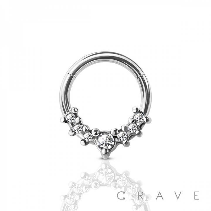 CRAVE BODY JEWELRY - Wholesale Nose Ring - 316L SS HINGED SEGMENT CLICKER FOR NOSE RINGS PIERCING
