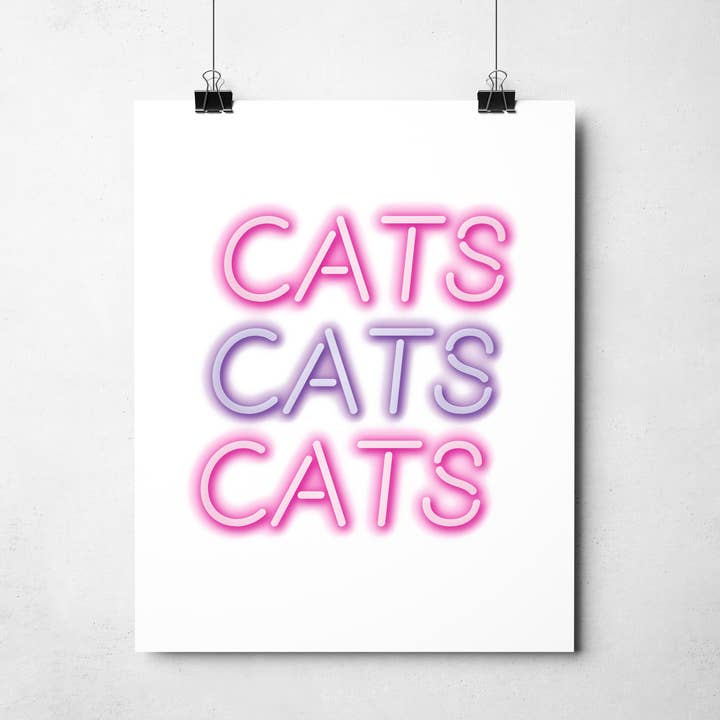Cute Cat Art - Cats Cats Cats for wholesale by Kitties and Cabernet