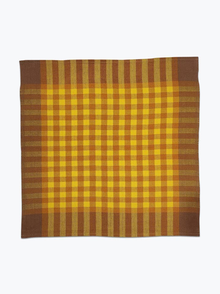 Grid Napkin Pair - Wheat for wholesale by All Roads