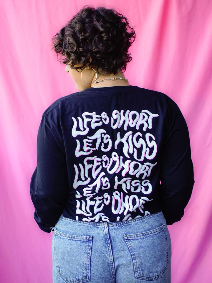 camiseta de manga larga Life's Short Let's kiss para venta al por mayor de koukou
