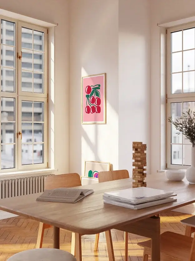 Liv Lee - Wholesale Art Print - Pink Cherries - Giclée Art Print1