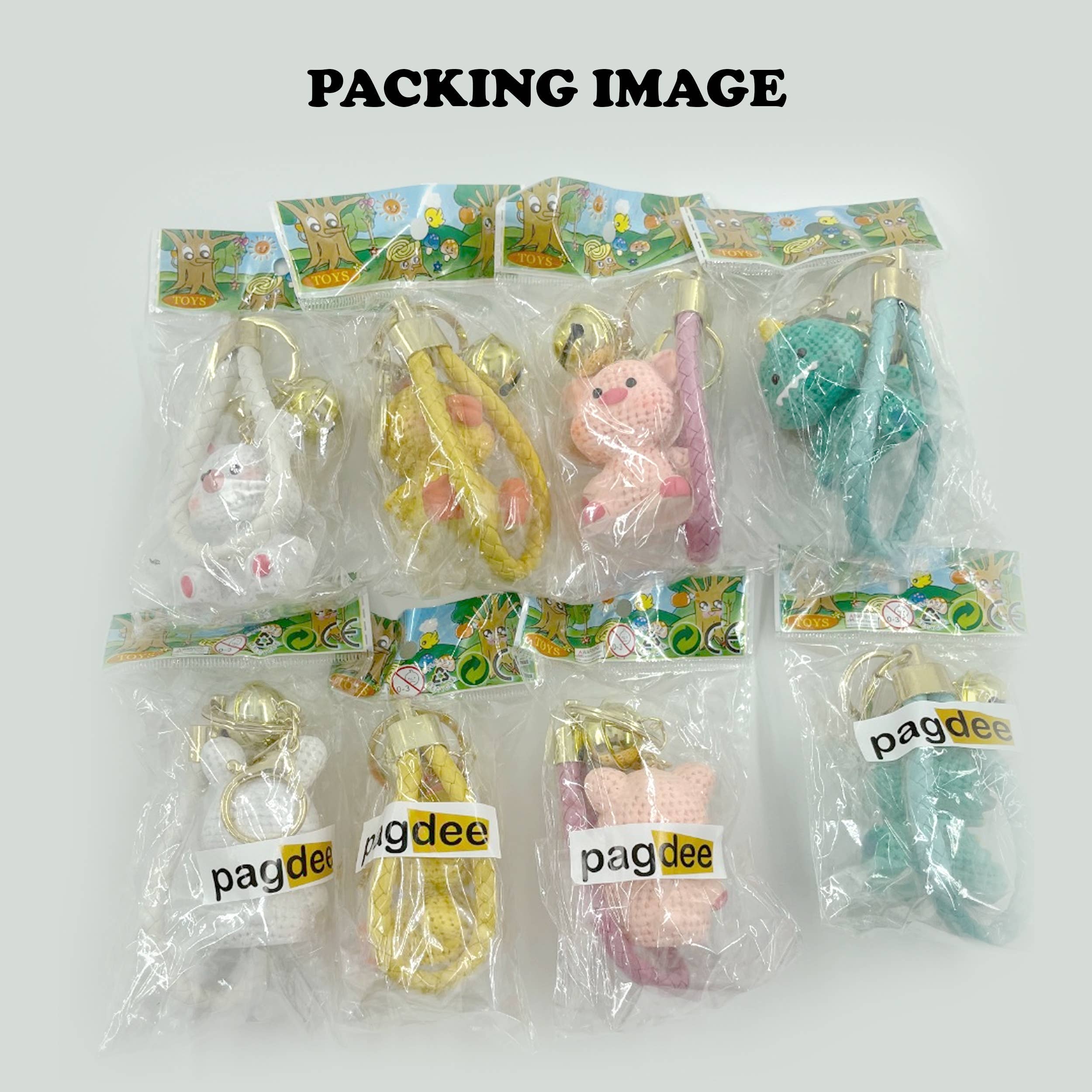 Holiday Farm - Wholesale Keychain - Women's - Animal Soft Plush Keychain -   In Bulk6