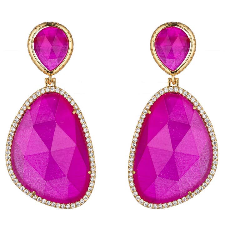 Eye Candy Los Angeles - Wholesale Dangle Earrings - Anya Purple Drop Earrings0