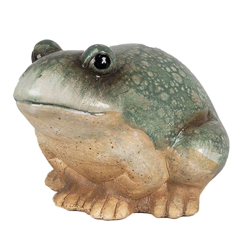 Clayre & Eef – wholesale Decorative figurine – Figurine Frog 9 cm Green Ceramic0