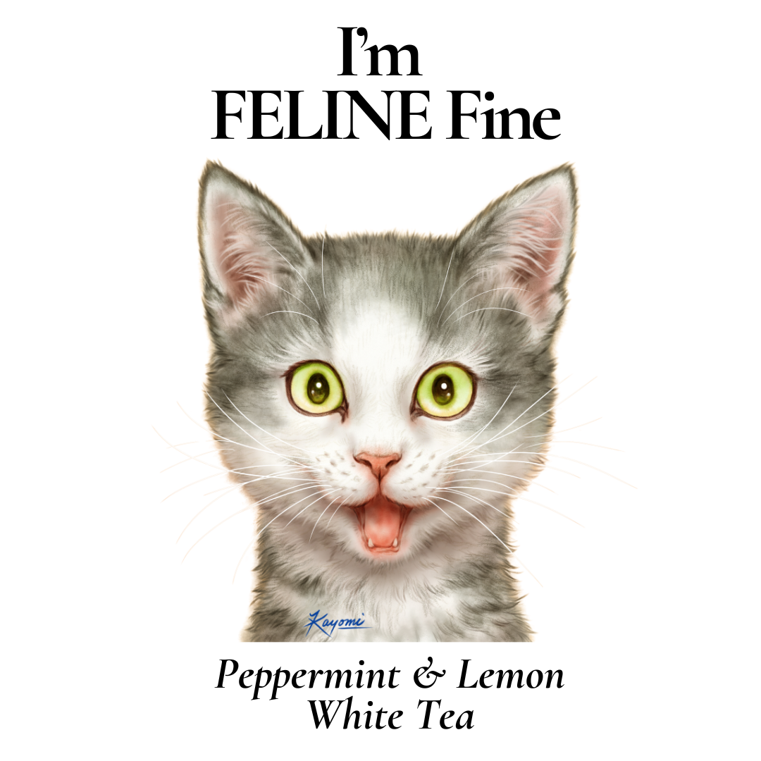 PURRsonaliTeas - Wholesale Loose Tea - I'm Feline Fine - Peppermint & Lemon White Tea1