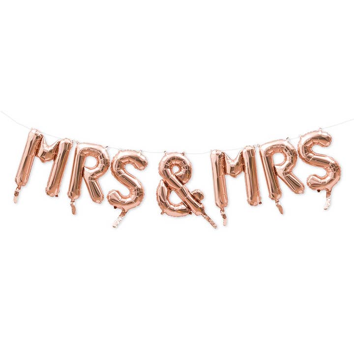 Weddingstar Inc. - Wholesale Balloon - Rose Gold Mylar Foil Letter Balloon Decoration - Mr & Mrs2