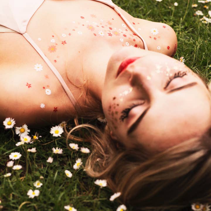 PAPERSELF - Vente Tatouages temporaires - Autocollants Tatouages Temporaires Hippie Daisy2