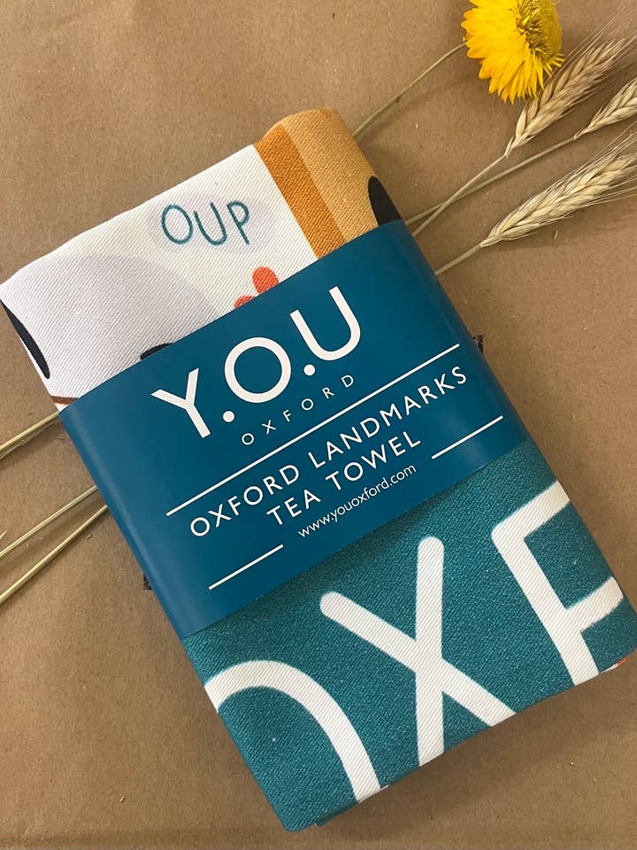 Organic Cotton Tea Towel - Oxford Landmarks for wholesale by Y.O.U Underwear