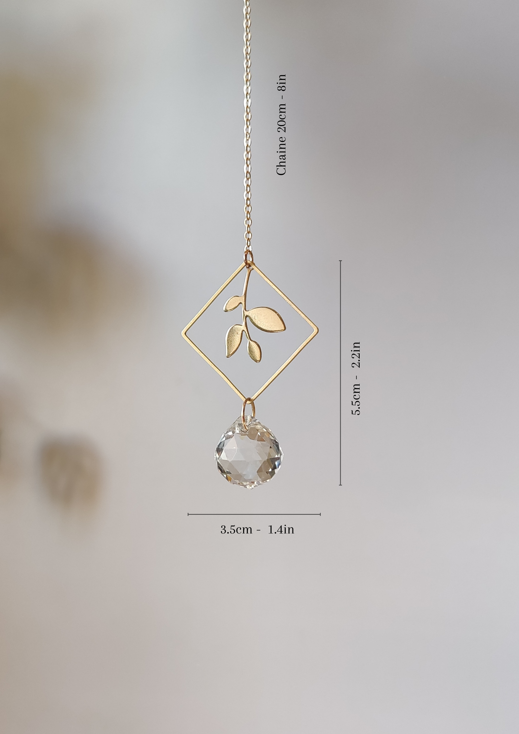 Atelier Intuitive - Wholesale Suncatcher - ASTRO EARTH • Mini Suncatcher in Brass & Glass Crystal5