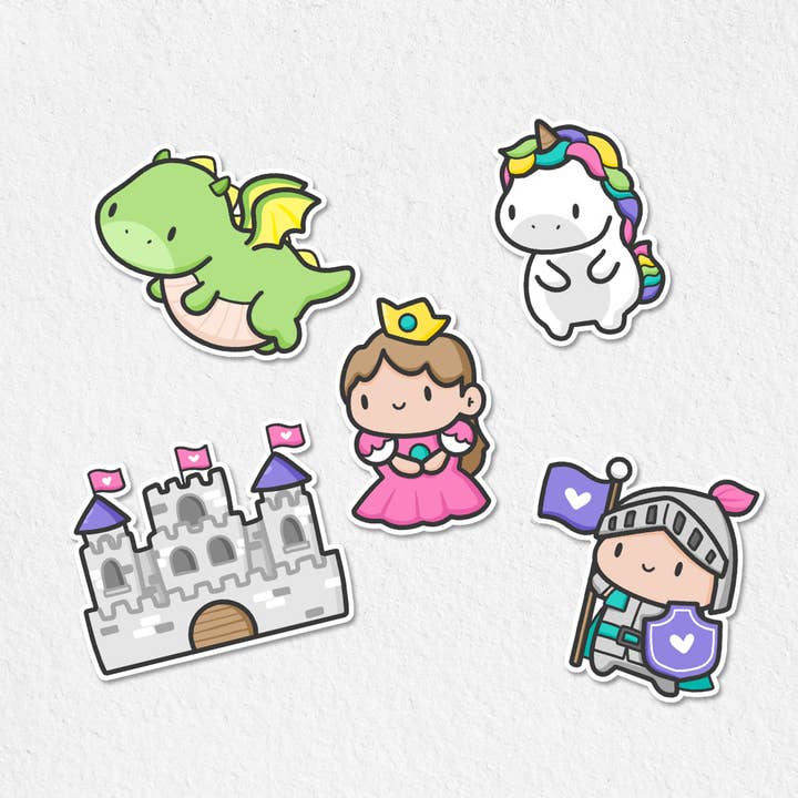 Magiska slott Die Cut Klistermärken för wholesale av hubmanchubgirl.