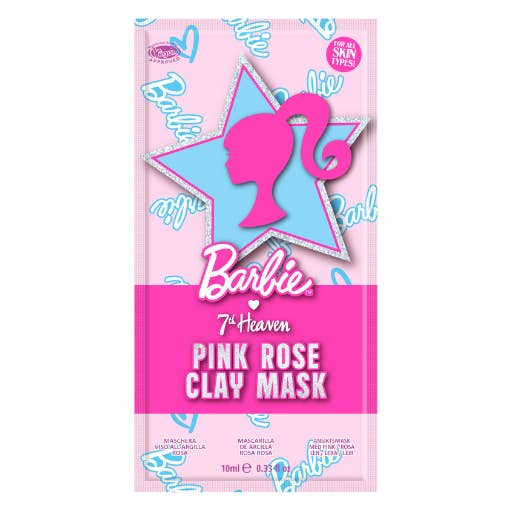 7th Heaven Barbie Pink Rose Clay Face Mask with Shea Butter & Marula Oil - Purifying & Pore Minimising for wholesale by 7th Heaven