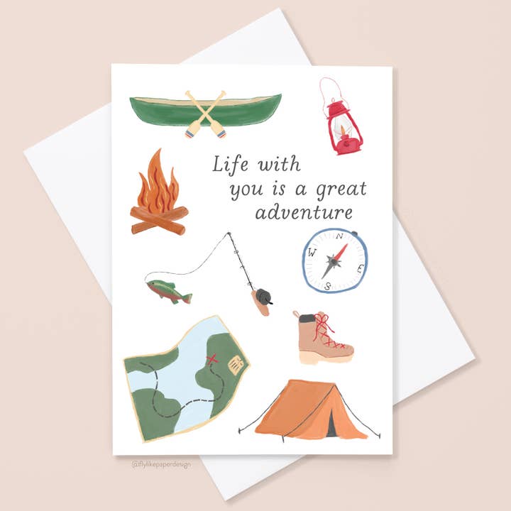 Great Adventure Card for wholesale by Fly Like Paper Design