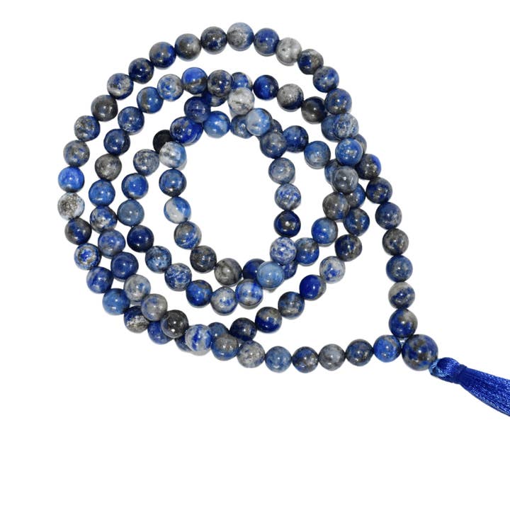 Soothing Crystals - Wholesale Prayer Beads Necklace - Gemstone Mala | Lapis Lazuli | 108 Prayer Beads Jap Mala0