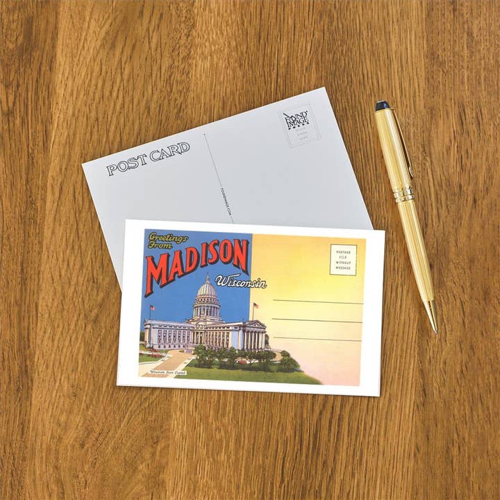 Found Image Press - Wholesale Postcard - Postcard PF-56 Postcard Folder, Greetings from Madison, Wisc1