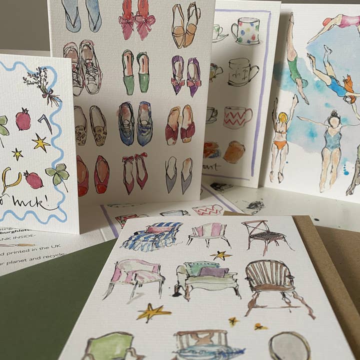 Edinburgh Letters - Wholesale Everyday Greeting Card - Swimmers card3