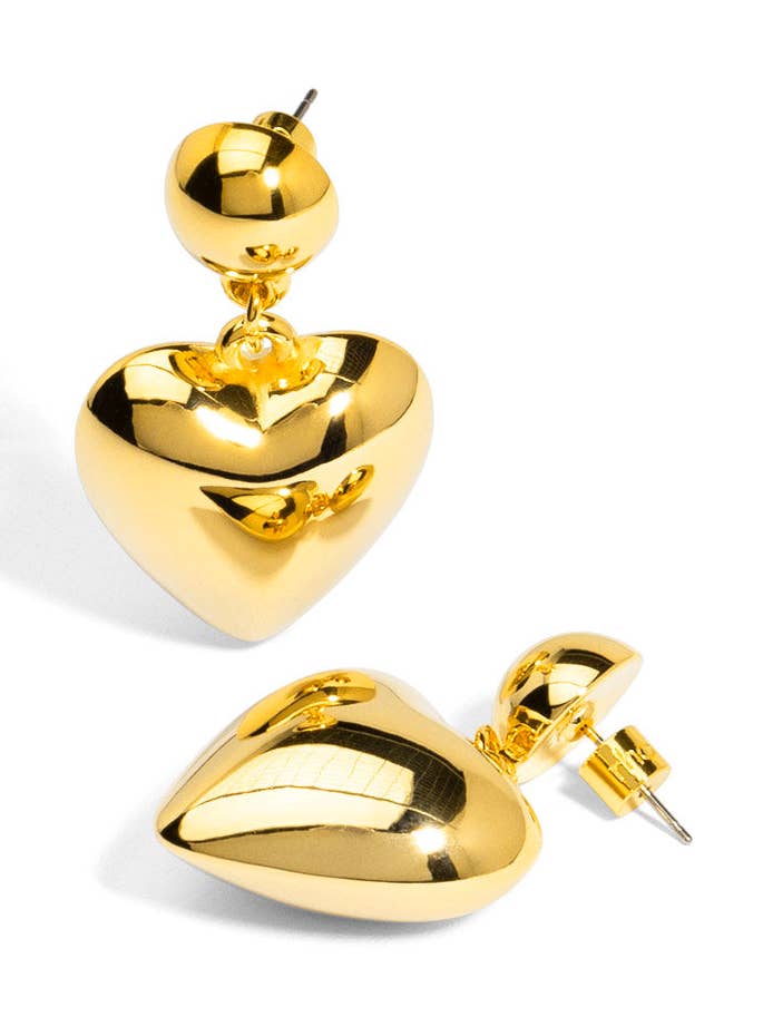 Orecchino a goccia a forma di cuore sbuffato per la vendita all'ingrosso da parte di rho