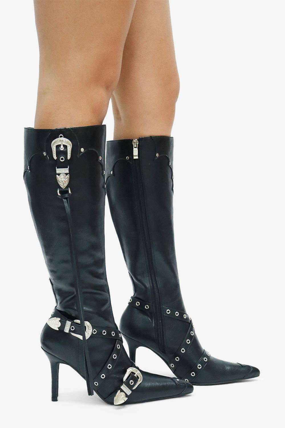 Lemonade Shoes - Wholesale Boots – Women’s - GUNNER - Western Stiletto Boots w/ Studs23