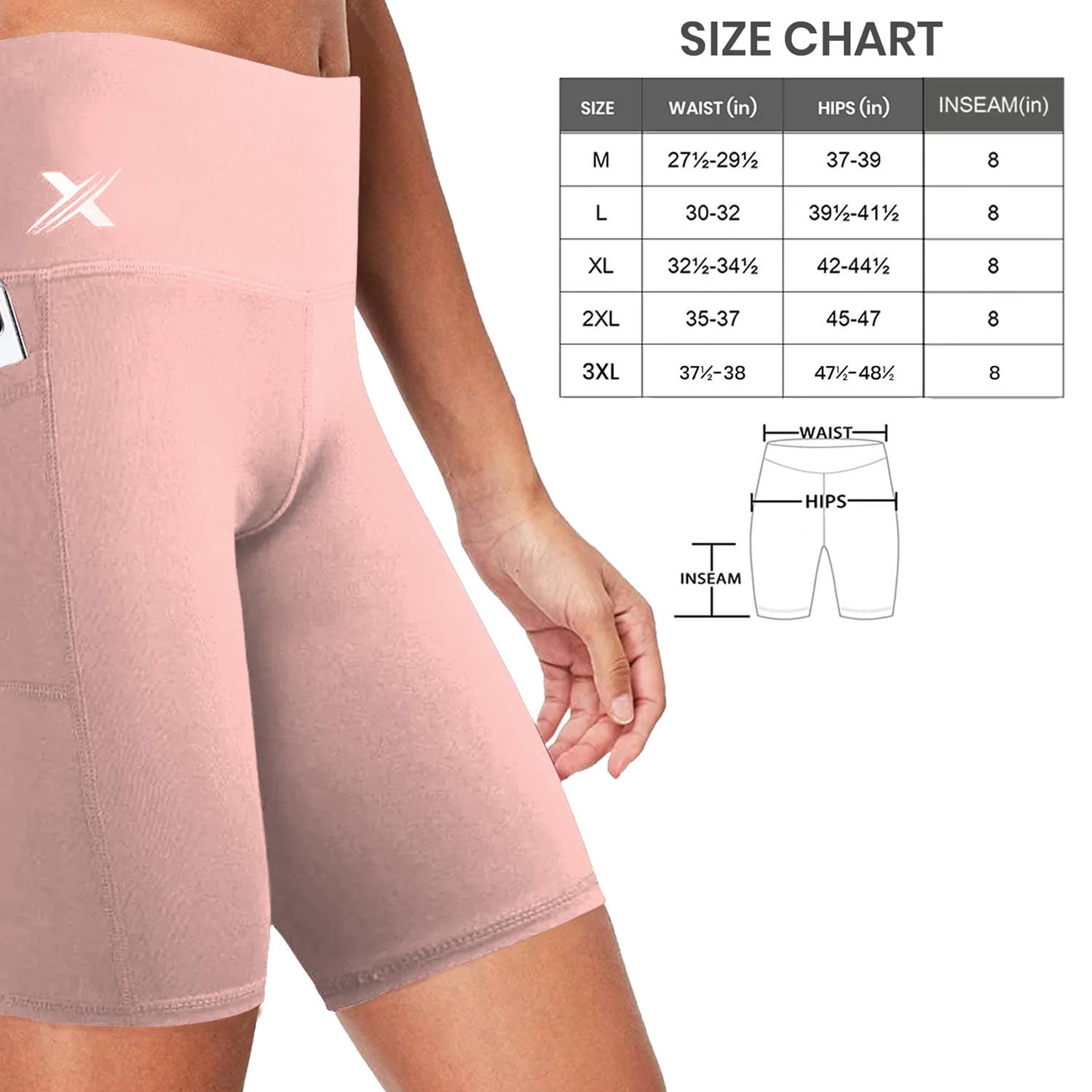 The American Gift Company (TAGCO) - Wholesale Athletic shorts – Women's - Women's High Waist Breathable Training Yoga Shorts12