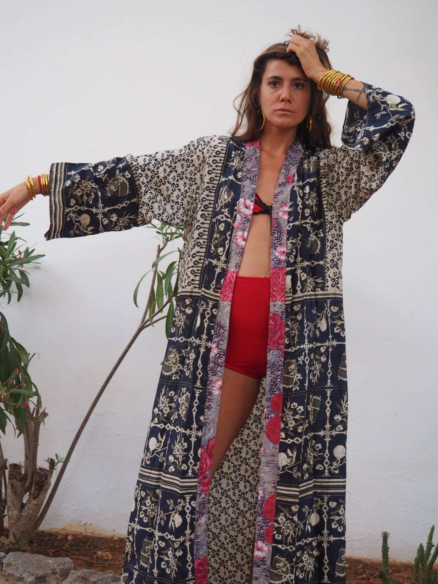 Vagabond Ibiza - Wholesale Kimono - Women's - The Kardash Kimono Long – Up-cycled Vintage Sari Kimono 18