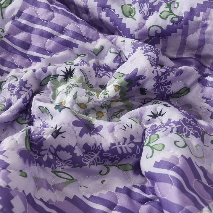 Duke Imports - Wholesale Bedding Set - "Lavender Fields" 3-Piece Designer Microfiber Quilt Set2