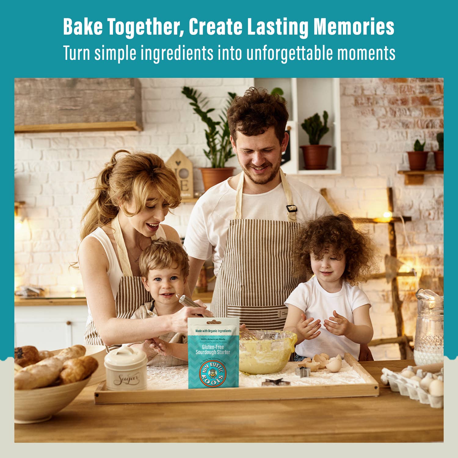 My Rustic Roots - Wholesale Bread Mix - Organic, Non GMO GLUTEN FREE Sourdough Starter 12 gram.6