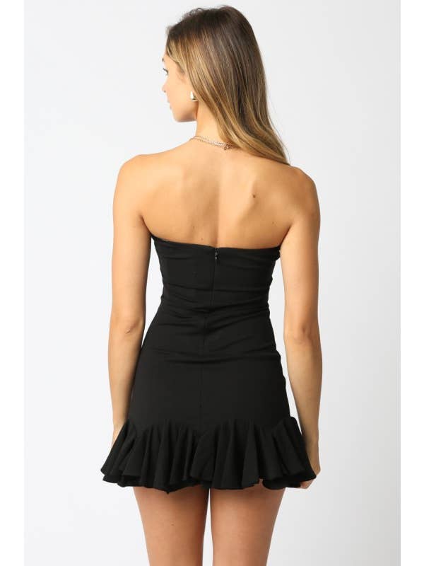 Olivaceous – wholesale Klänning - Dam – Emilie volangklänning2