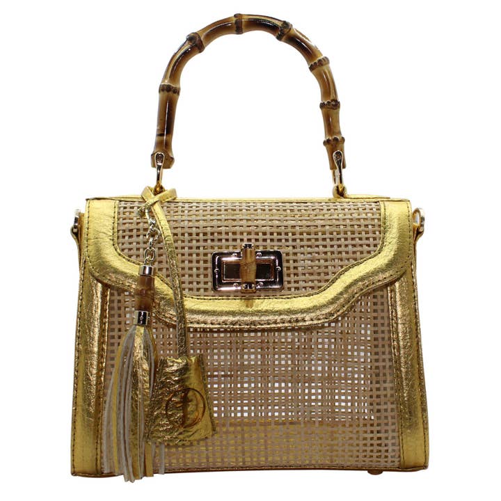 100% VEGAN LEATHER - JEPUN BAMBOO GOLD for wholesale by Feodora Ubud