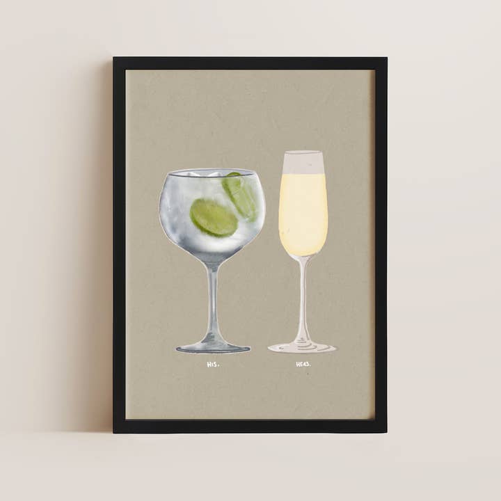 Impression de verre Gin & Tonic & Prosecco pour la vente par Alluvion