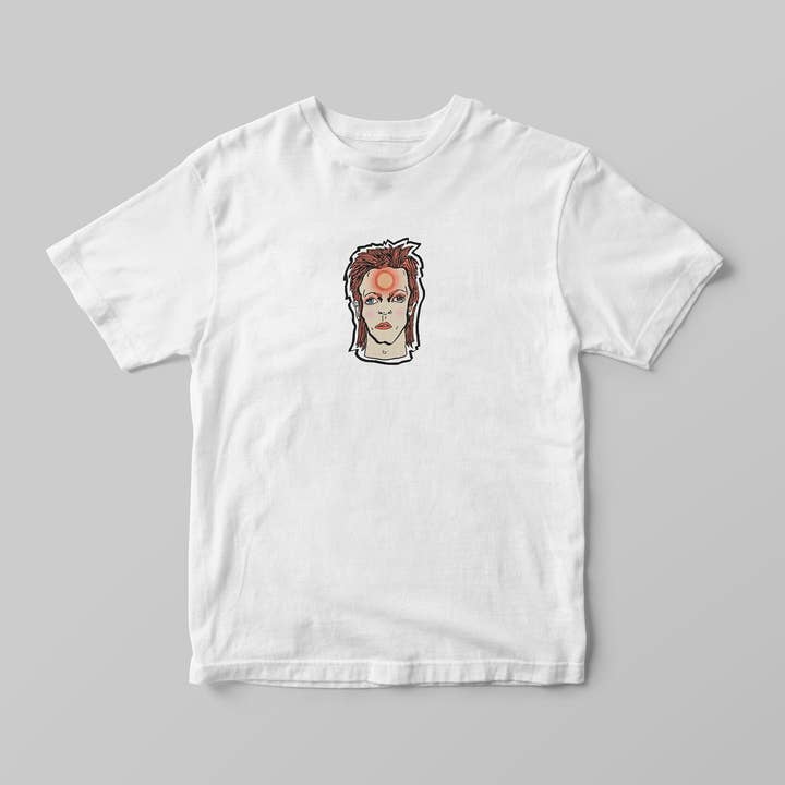 David Bowie Ziggy 80-talet illustrerad Unisex bomull T-shirt för wholesale av Truzn