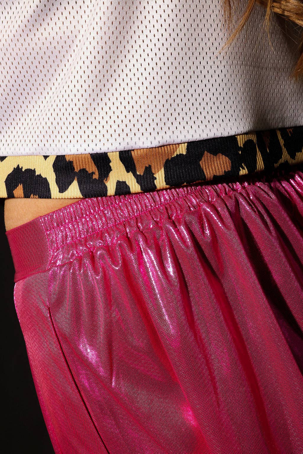 Burnt Toast - Wholesale Pants - Women's - Bubblegum Burn Cropped Metallic Trousers4