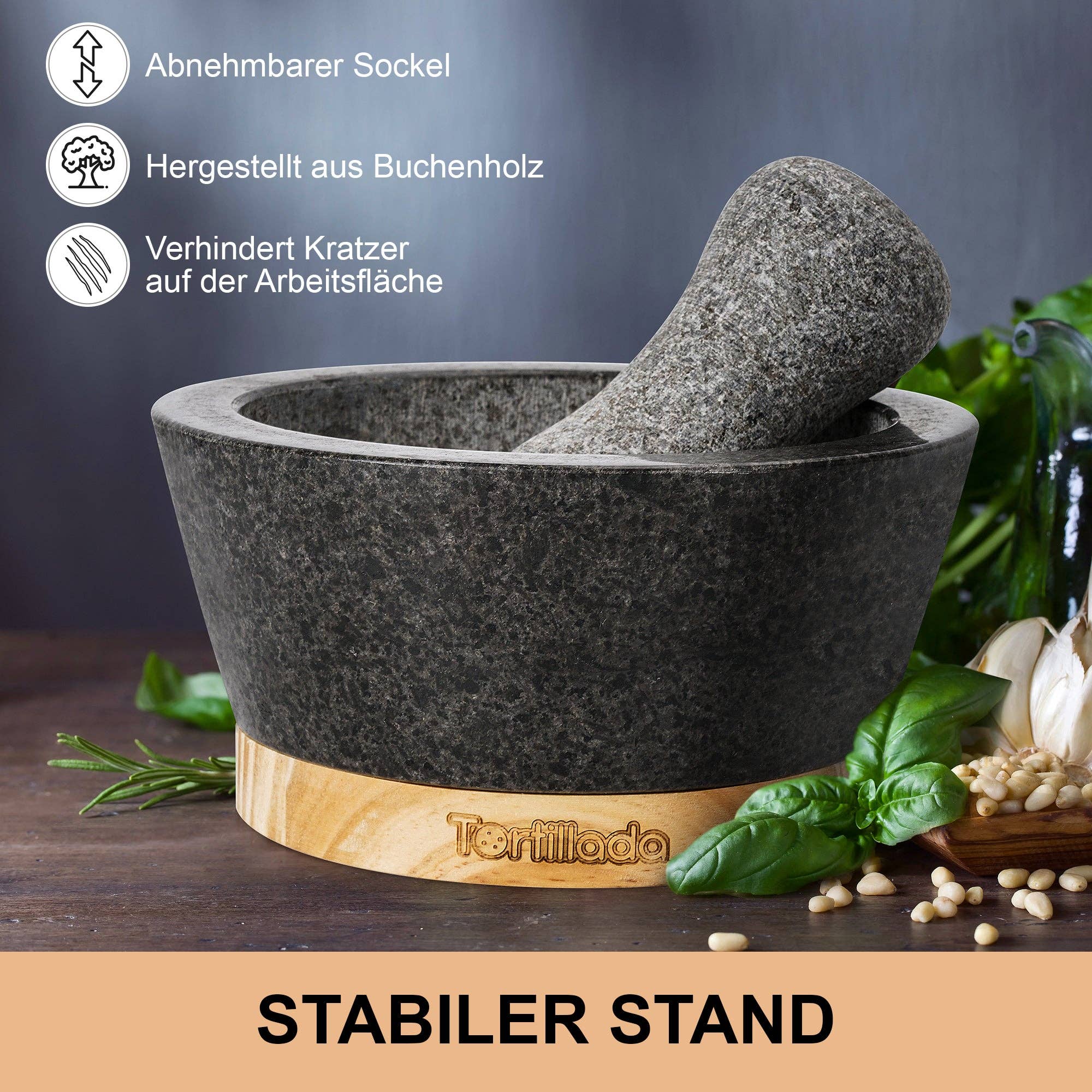 Sayano Deutschland GmbH - Wholesale Mortar & pestle - Mortar and pestle set made of wood5