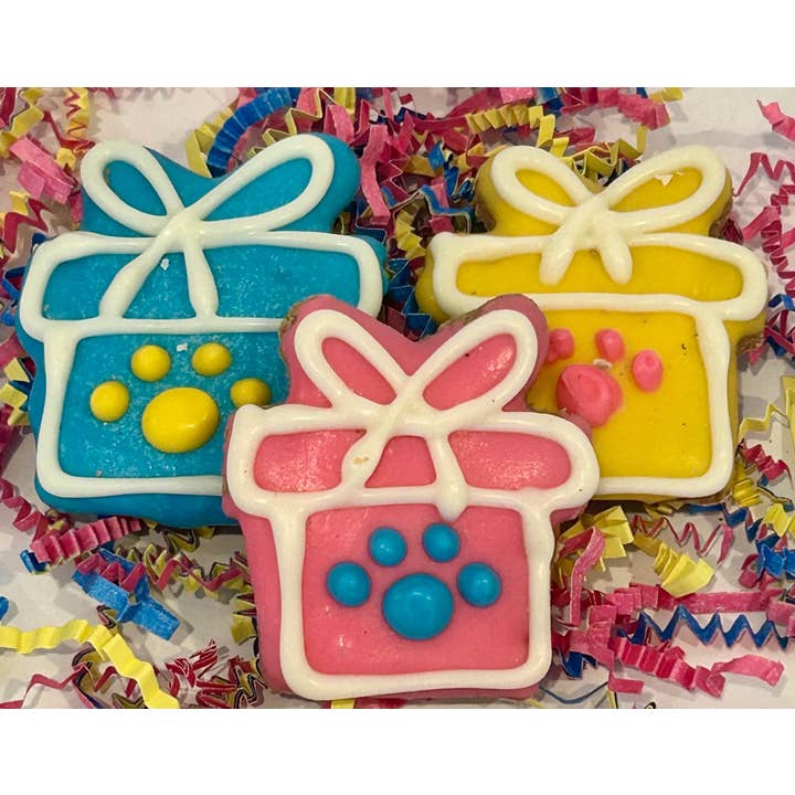 Mini Colorful Present Dog Treats for wholesale by DELCO DOG CO.