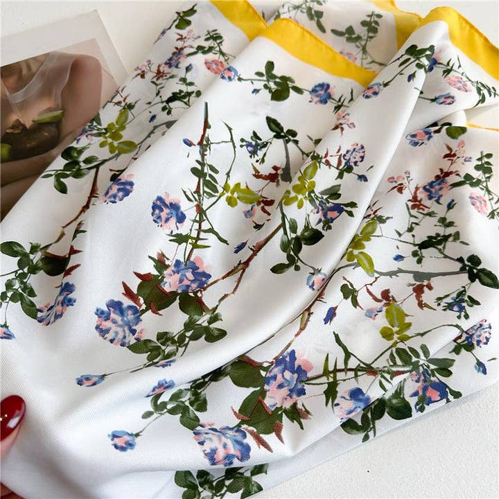 SueSilkHK - Wholesale Scarf – Women's - Oriental Aesthetic Chic Large Satin Scarf | 90x90cm Bandana | Twill Satin Shawl | Perfect Gift for Her, Mother's Day5