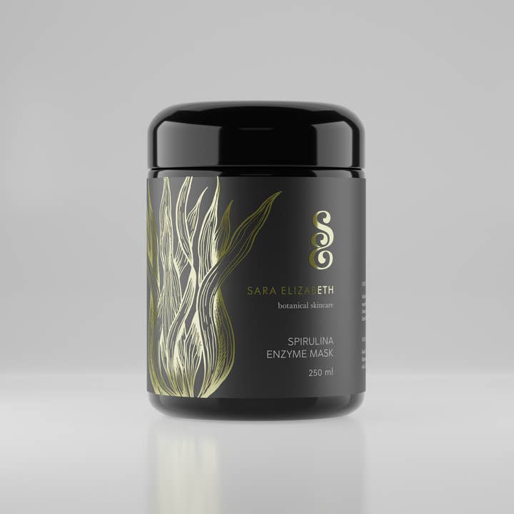 Masque en poudre à l'enzyme à la spiruline pour la vente par Sara Elizabeth Skincare